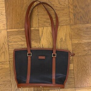 Bally Black and Brown Leather Tote Bag